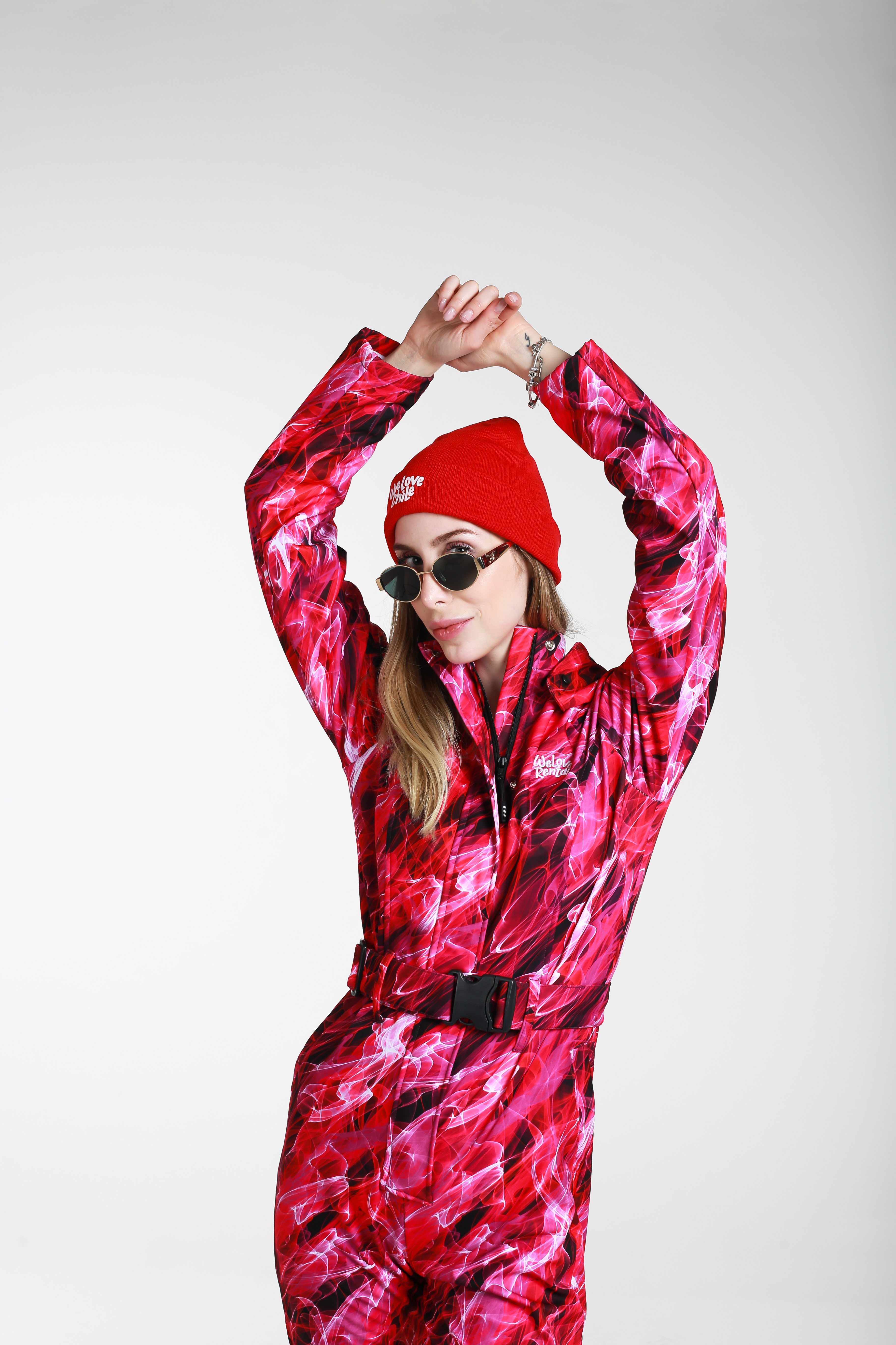 Macacão Rosa/Vermelho Marble